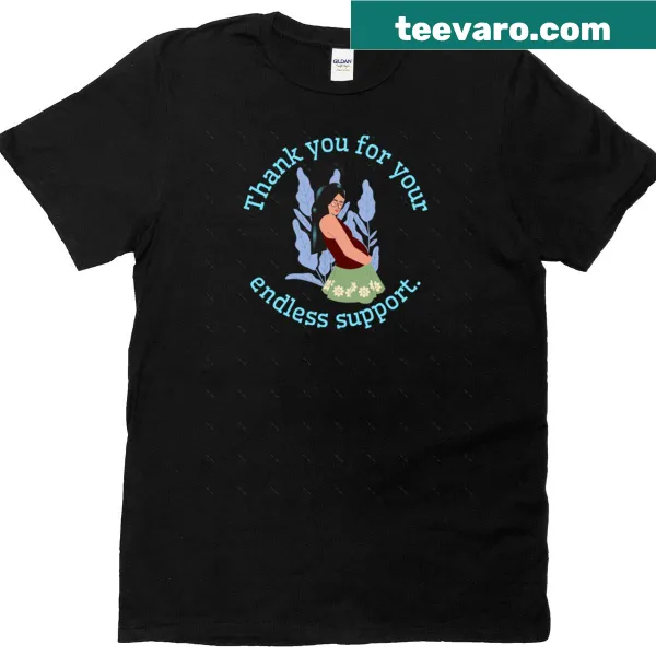 Oversized t-shirt with Thank You For Your Endless Support message