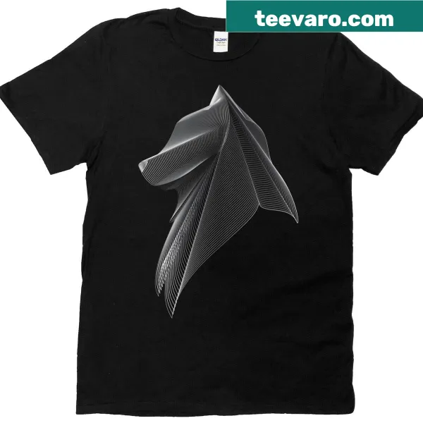 T-shirt with an abstract design symbolizing wild flow