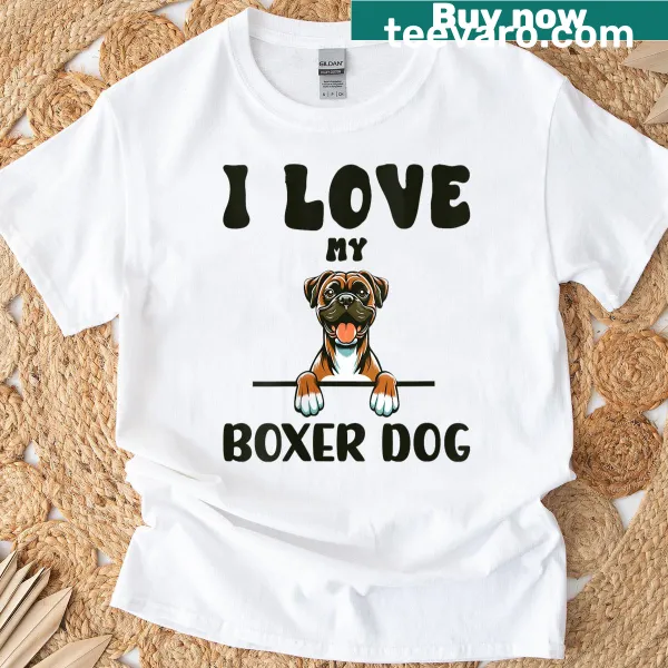T-shirt featuring an illustration celebrating boxers and companionship.