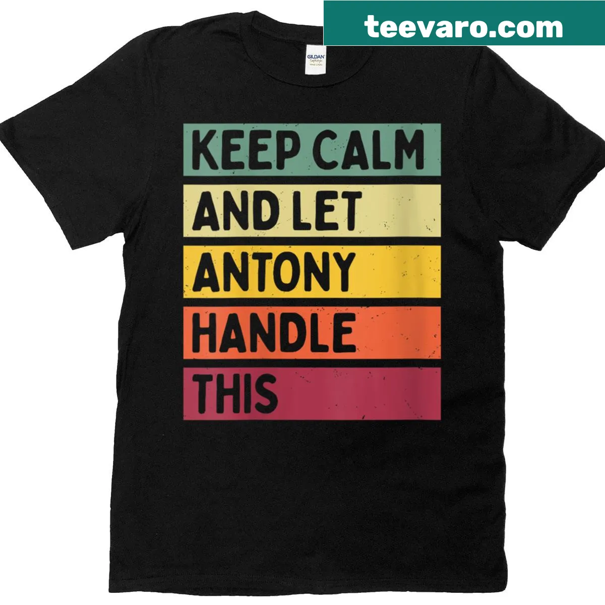 Retro T-shirt with humorous phrase about handling situations — on a men's t-shirt
