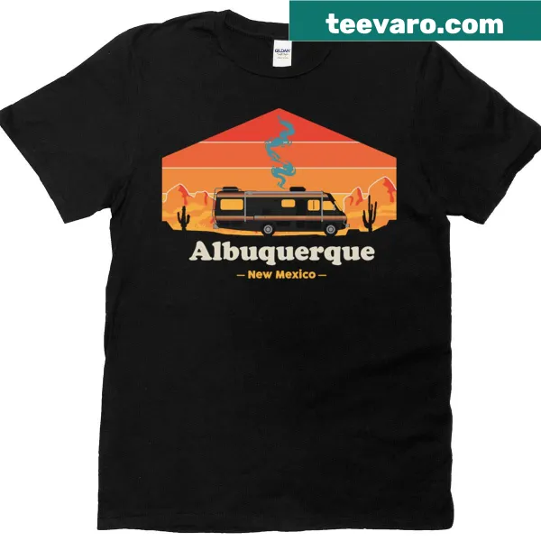 Illustrative t-shirt featuring Albuquerque elements from Breaking Bad