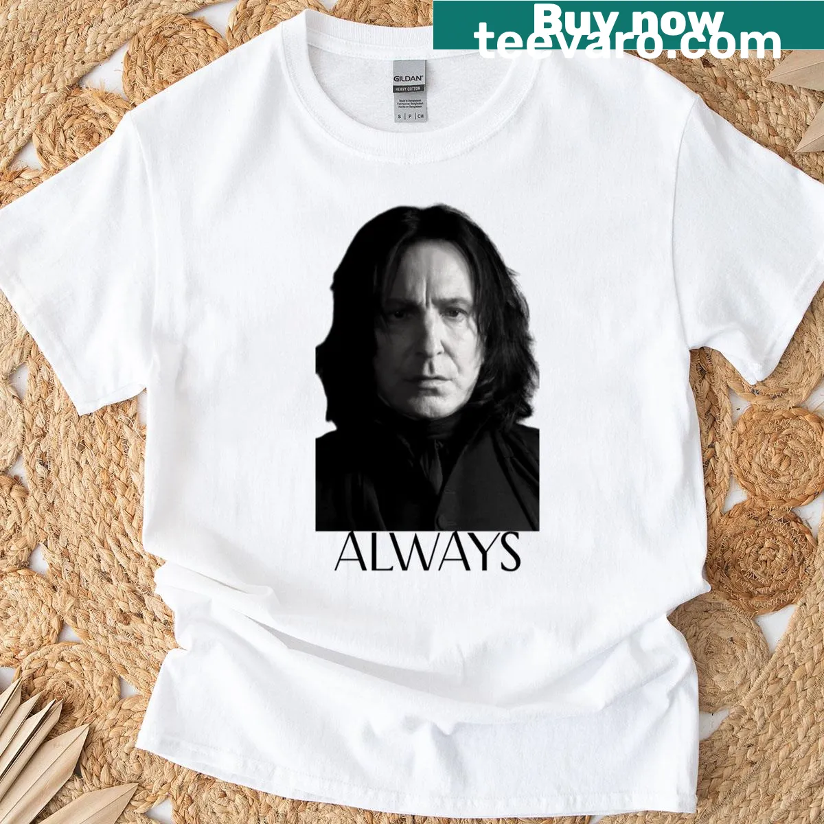 Tribute T-shirt with the word 'Always' inspired by Snape — on a men's t-shirt