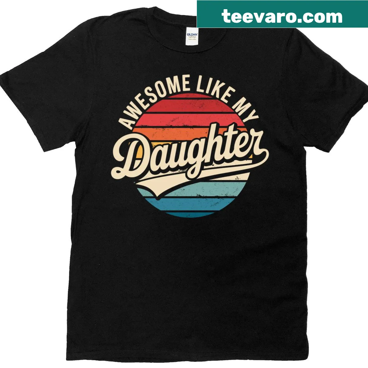 Vintage-style T-shirt with the text 'Awesome Like My Daughter' for dads. — on a men's t-shirt