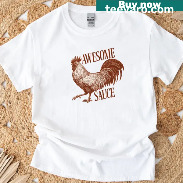 Humorous rooster graphic t-shirt for accountants
