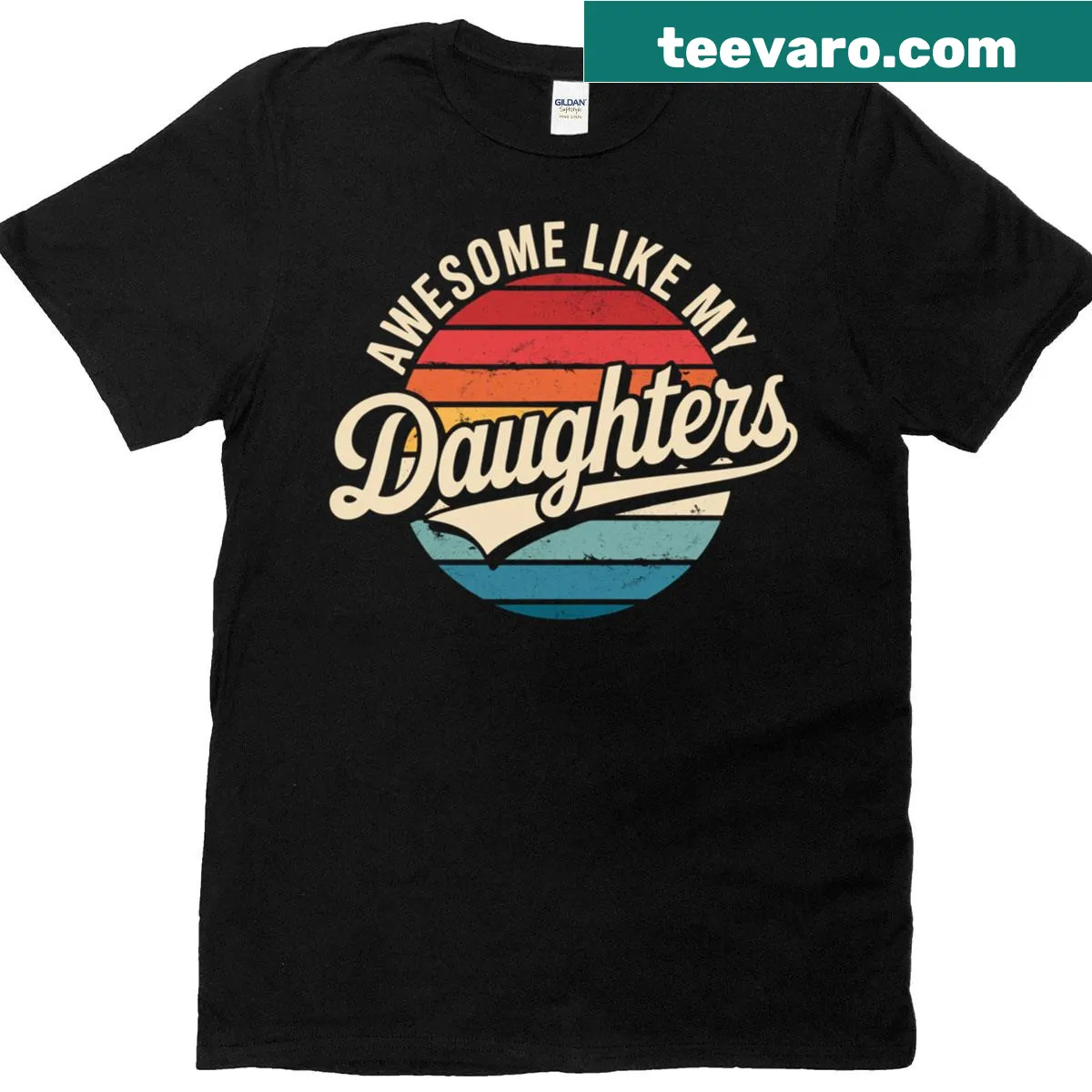 Vintage T-shirt for dads featuring text about daughters — on a men's t-shirt