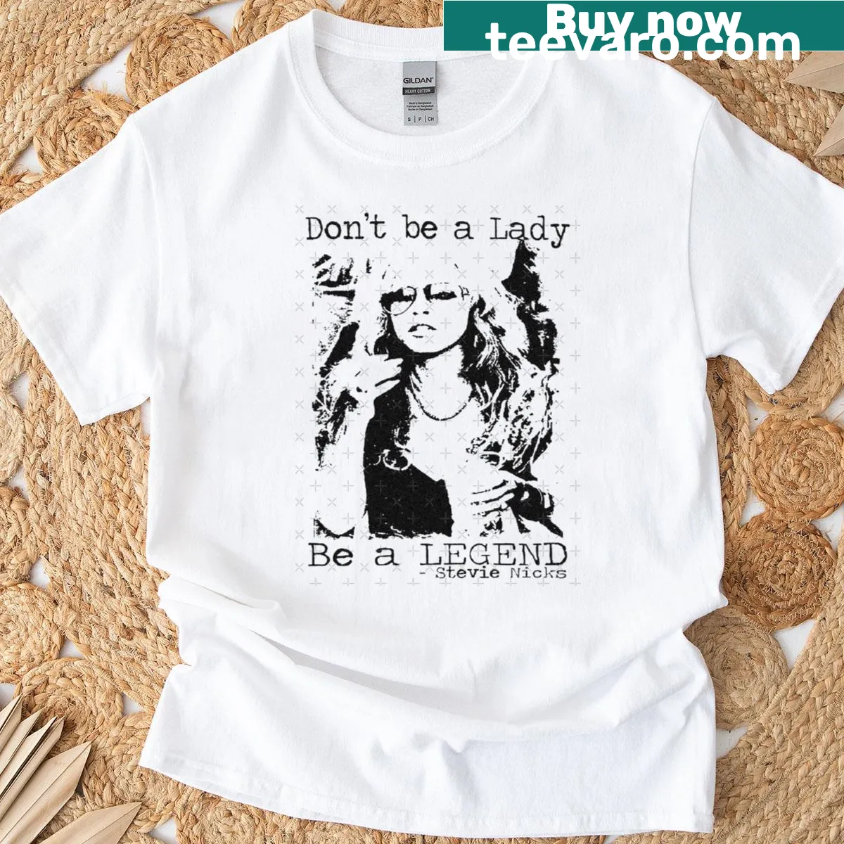 Empowering Stevie Nicks quote t-shirt — on a men's t-shirt