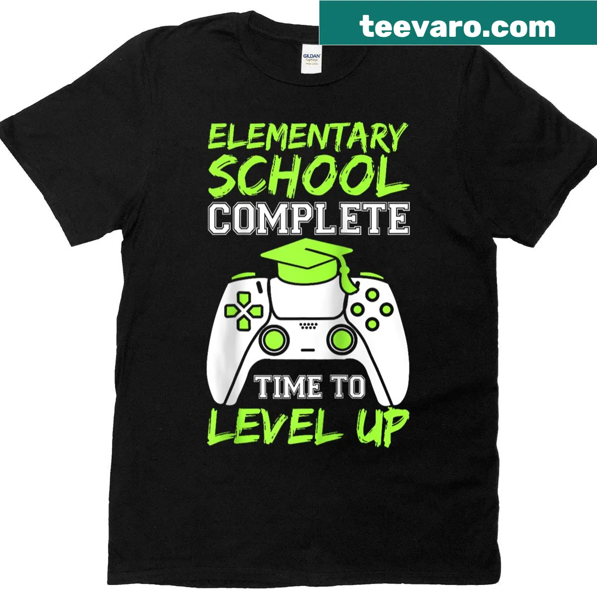 Graduation raglan tee with 'Time To Level Up' text for kids — on a men's t-shirt