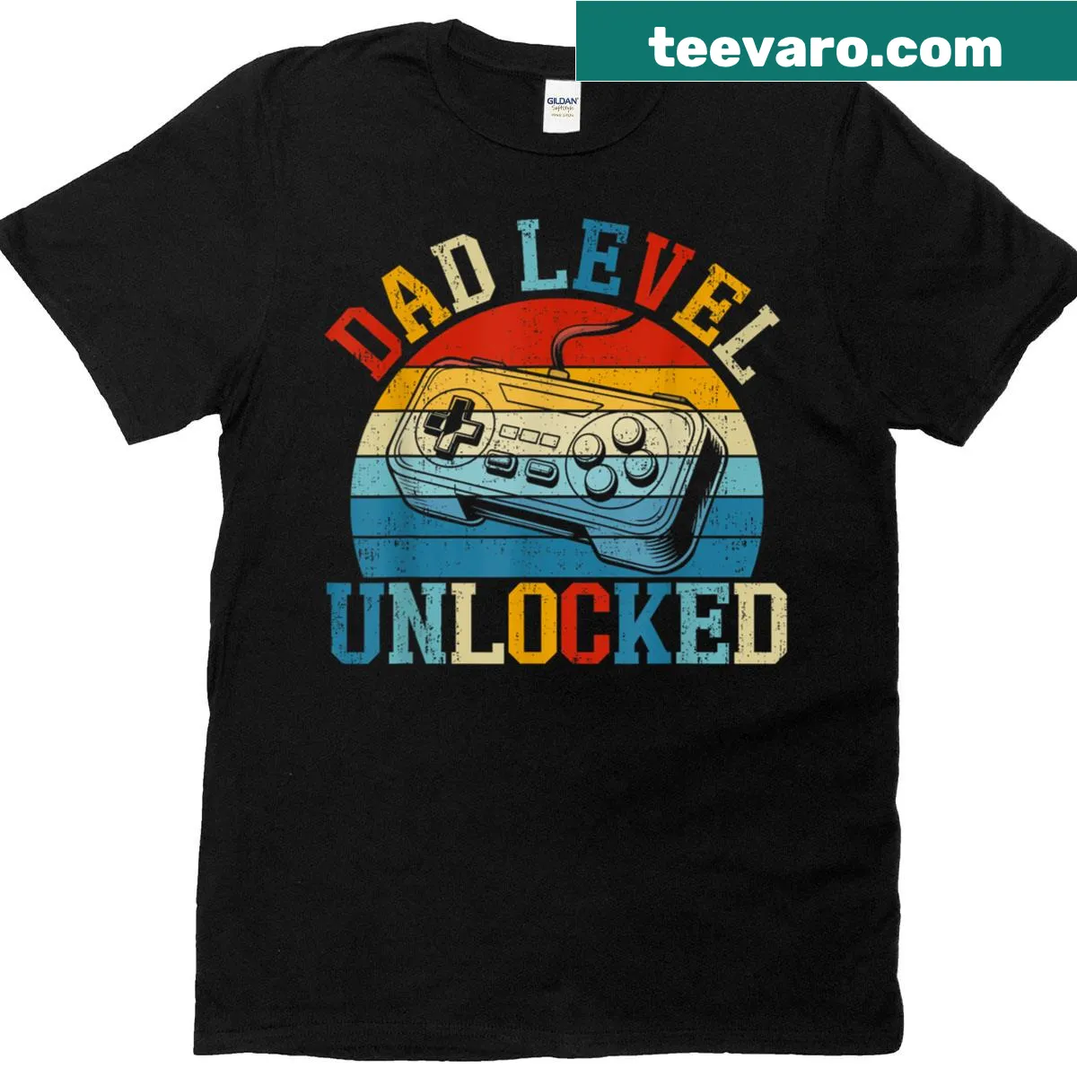 Vintage-style t-shirt for gamer dads with text about being a new dad — on a men's t-shirt