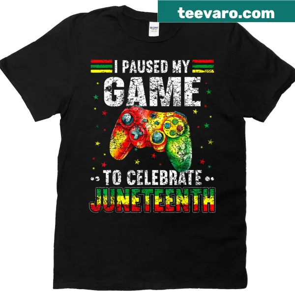 Humorous t-shirt for gamers celebrating Juneteenth