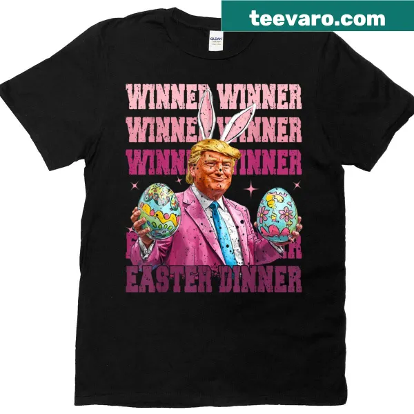 T-shirt with humorous Easter rabbit and Trump reference