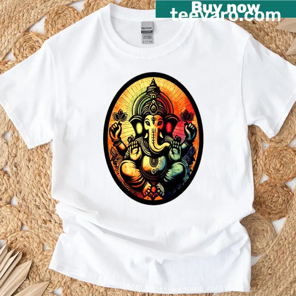 Ganesha T-shirt featuring the elephant-headed deity in a detailed design