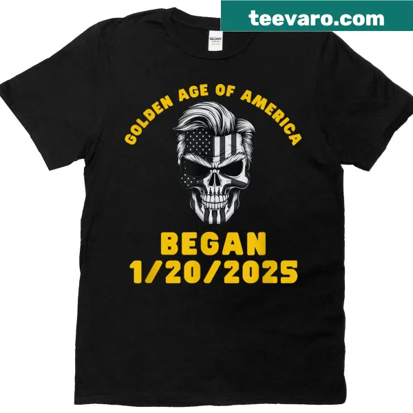 T-shirt announcing 'Golden Age Of America' and Trump inauguration date