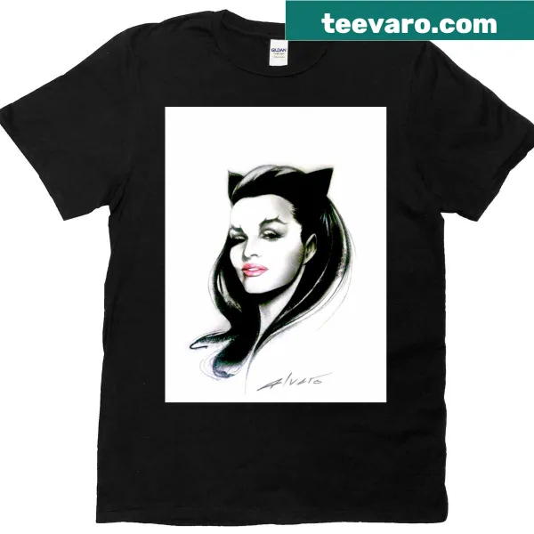 Cartoon graphic of playful cats on a T-shirt