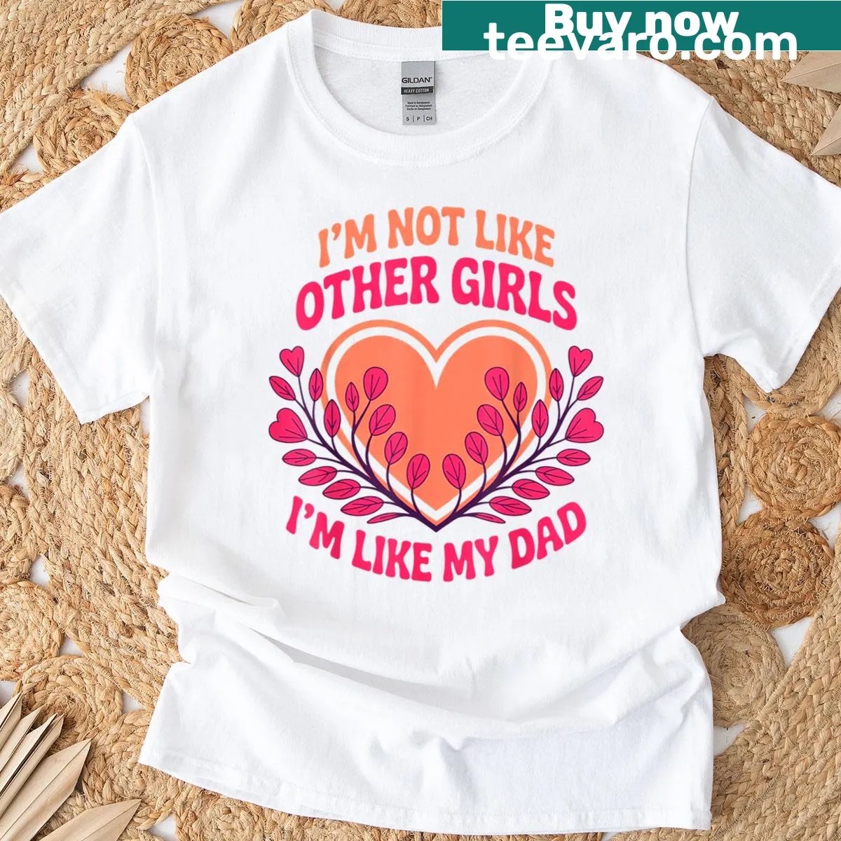 Heartfelt t-shirt celebrating daughter and dad bond — on a men's t-shirt