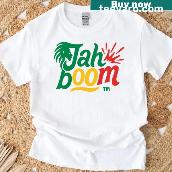 Lion wearing a hat graphic on a reggae-themed t-shirt