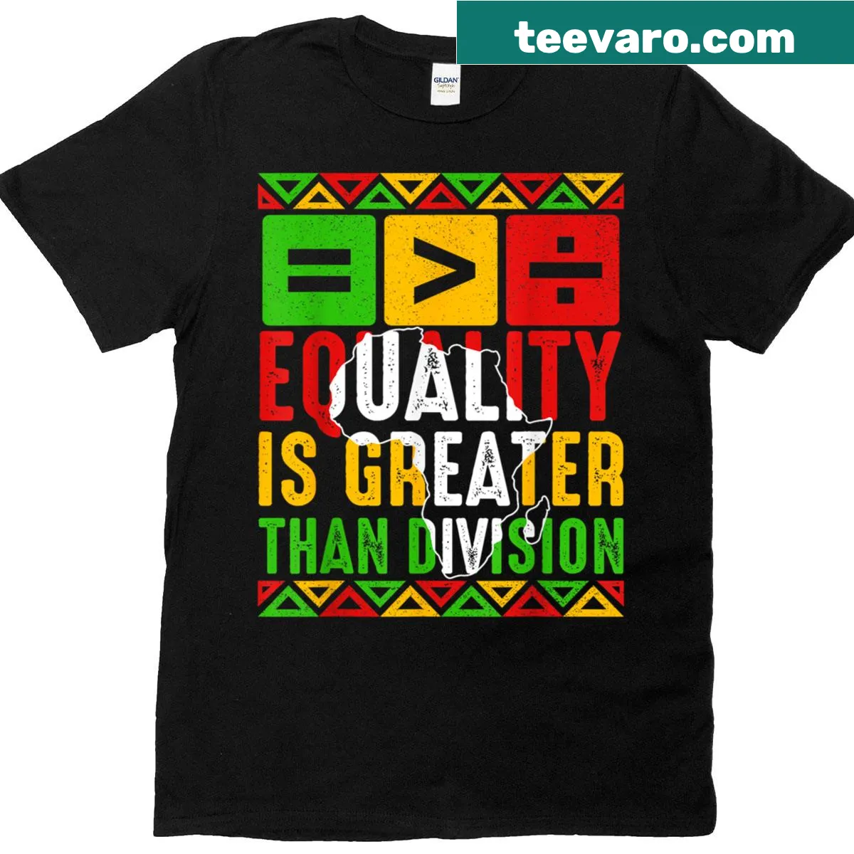 Juneteenth T-shirt promoting equality and unity — on a men's t-shirt