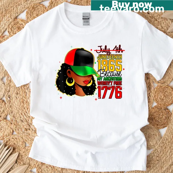 T-shirt honoring Juneteenth and Black women's empowerment