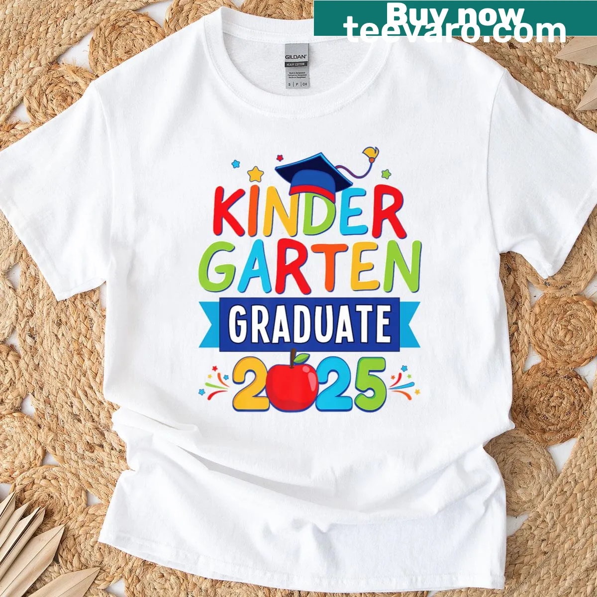 Kindergarten Graduate 2025 Kids T-shirt — on a men's t-shirt