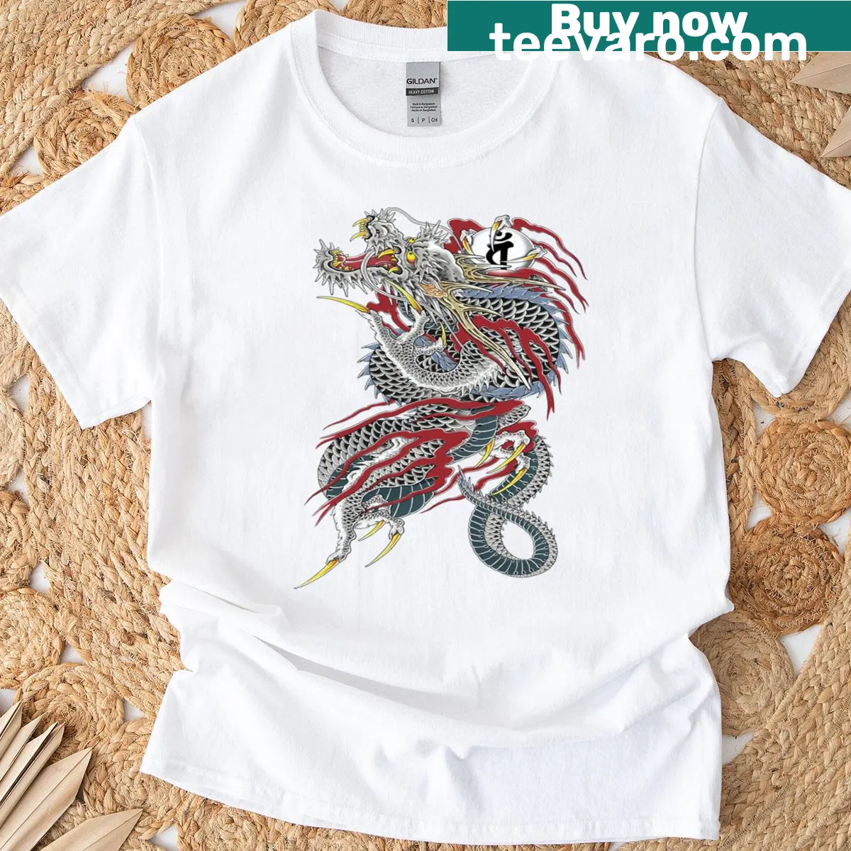Kiryu Kazuma Yakuza character T-shirt — on a men's t-shirt