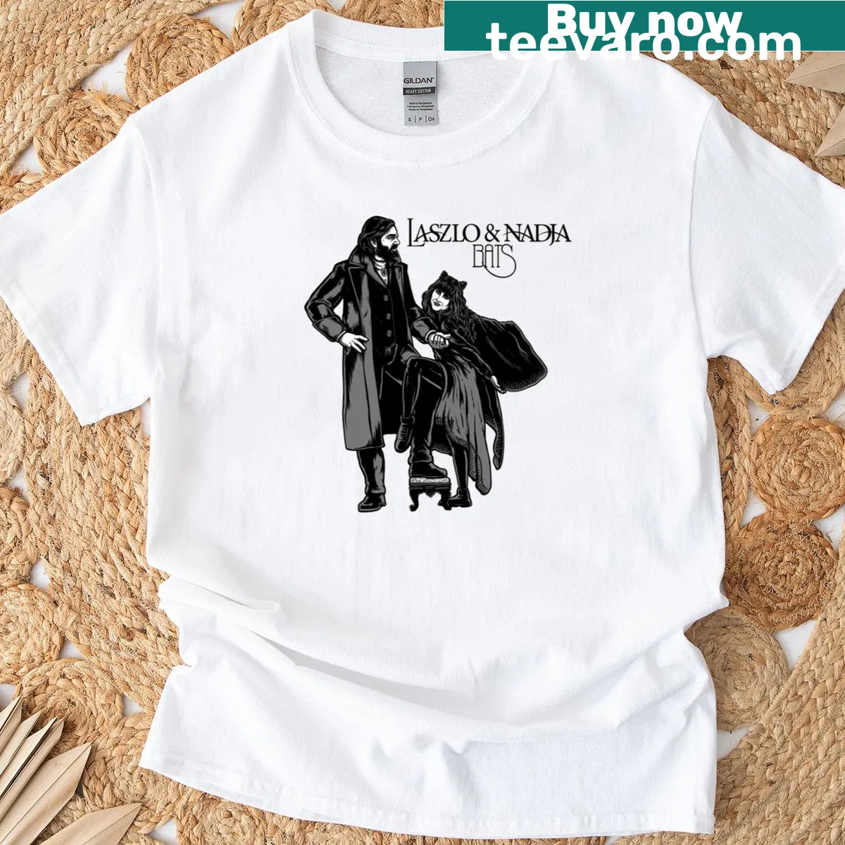 Album cover illustration from Laszlo Amp Nadja on a T-shirt — on a men's t-shirt