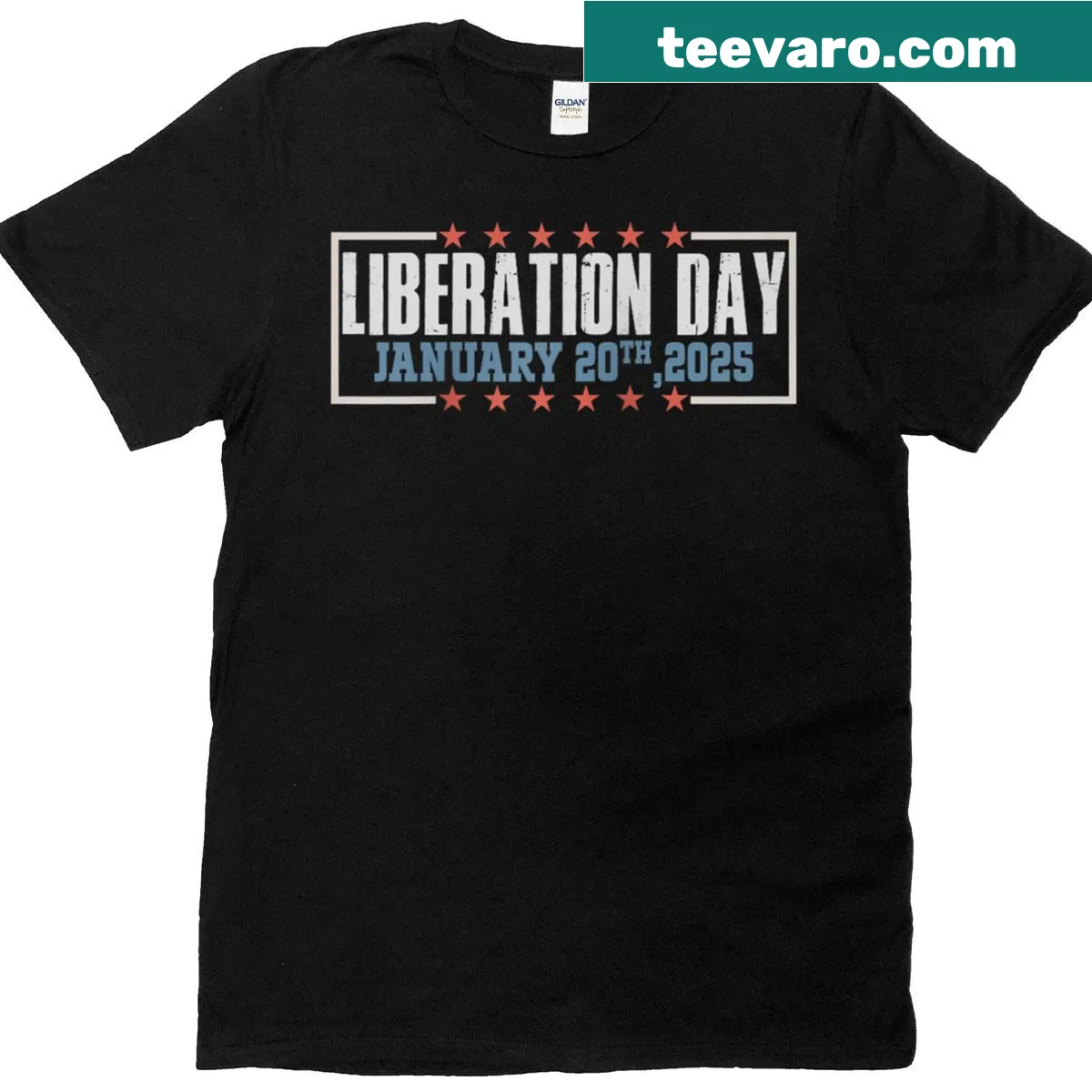 Raglan baseball tee with the slogan 'Today Is Our Liberation' in bold text — on a men's t-shirt