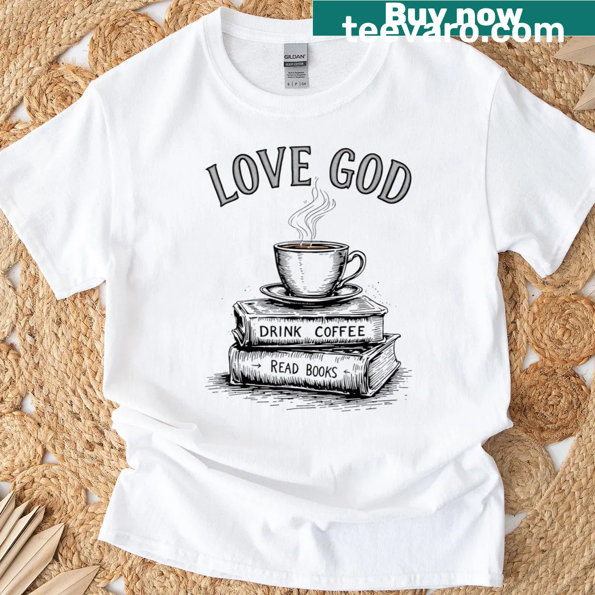 Inspirational typography on a faith-themed T-shirt — on a men's t-shirt