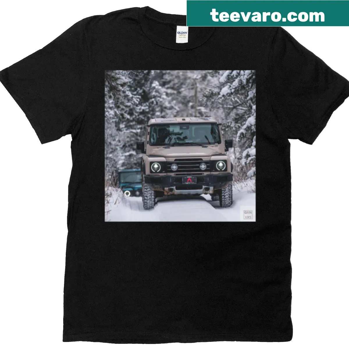 Oversized T-shirt featuring playful cartoon character Martin Grenadier. — on a men's t-shirt