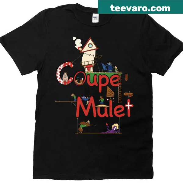 Oversized T-shirt featuring a humorous mullet haircut graphic