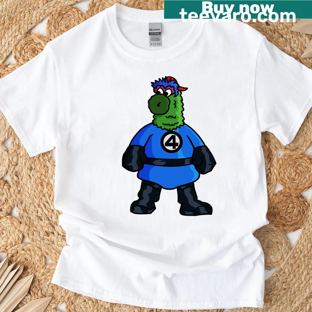 Whimsical typography t-shirt with 'Mister Phantastic' design — on a men's t-shirt