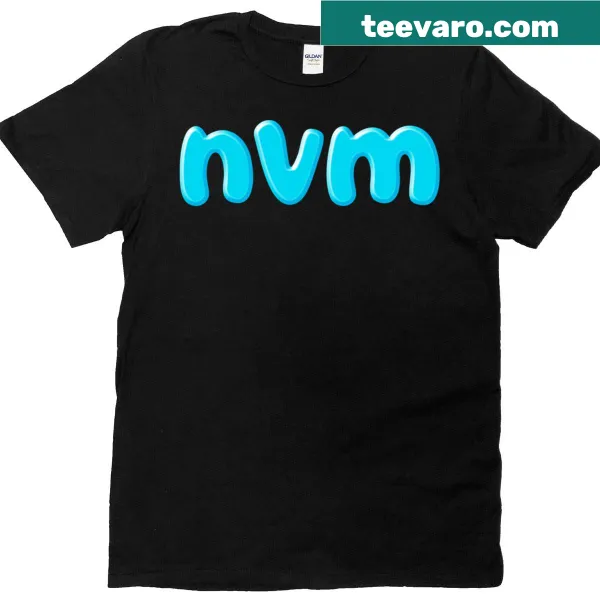 Playful t-shirt with 'NVM' graphic in a casual style