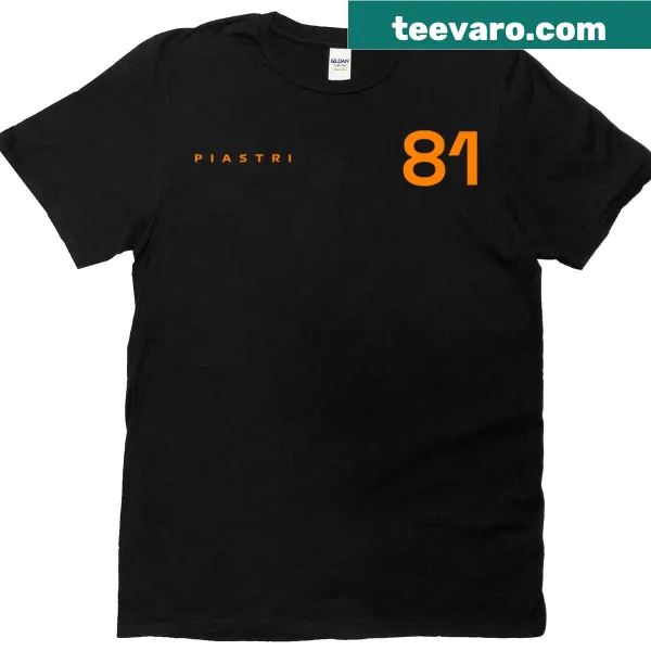 Modern T-shirt featuring Oscar Piastri's number 81