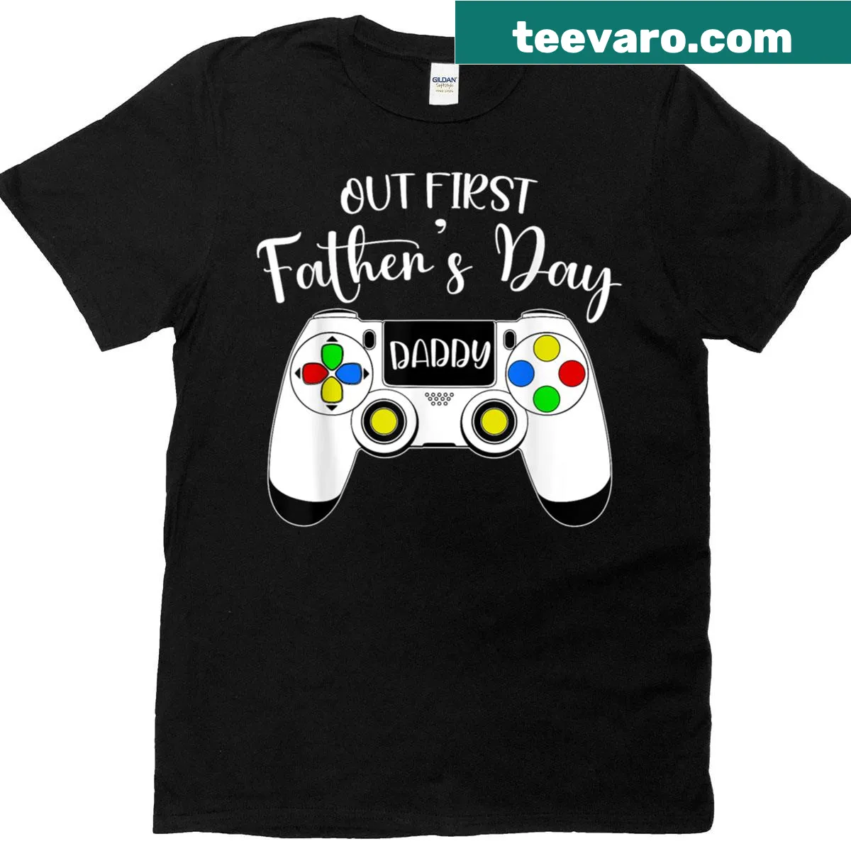 Matching Gamer Daddy and Baby t-shirts for Father's Day — on a men's t-shirt