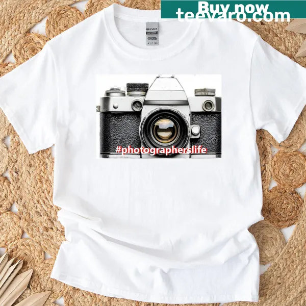 T-shirt with a photography-themed graphic and clever wordplay