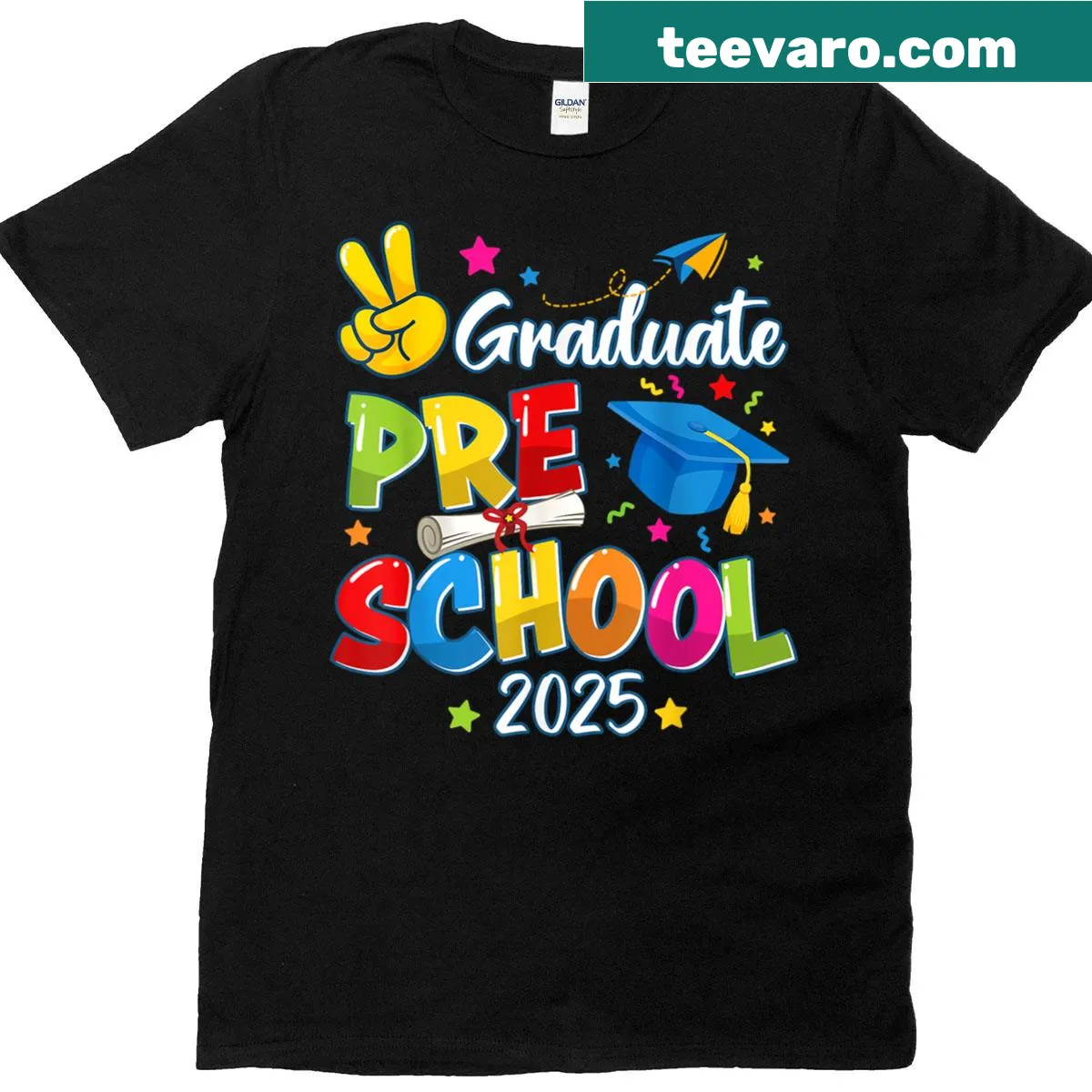 Funny Preschool Graduation 2025 t-shirt for kids — on a men's t-shirt