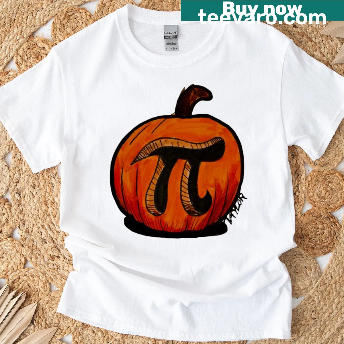 T-shirt featuring a graphic of a pumpkin pie — on a men's t-shirt