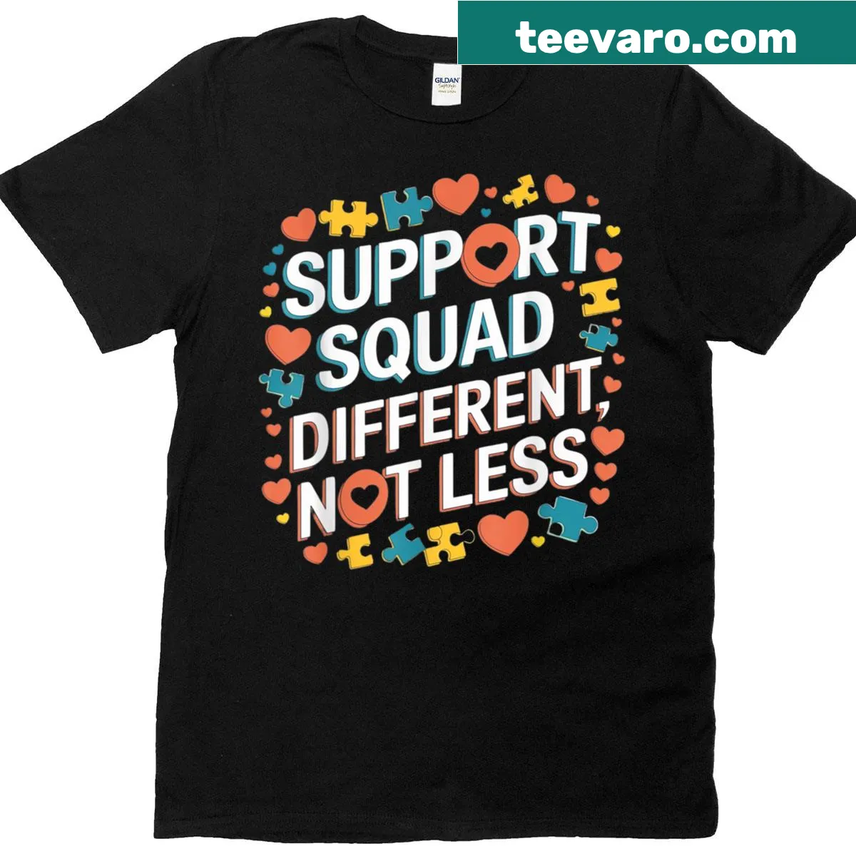 Text design promoting Special Needs support and LGBTQ+ pride — on a men's t-shirt