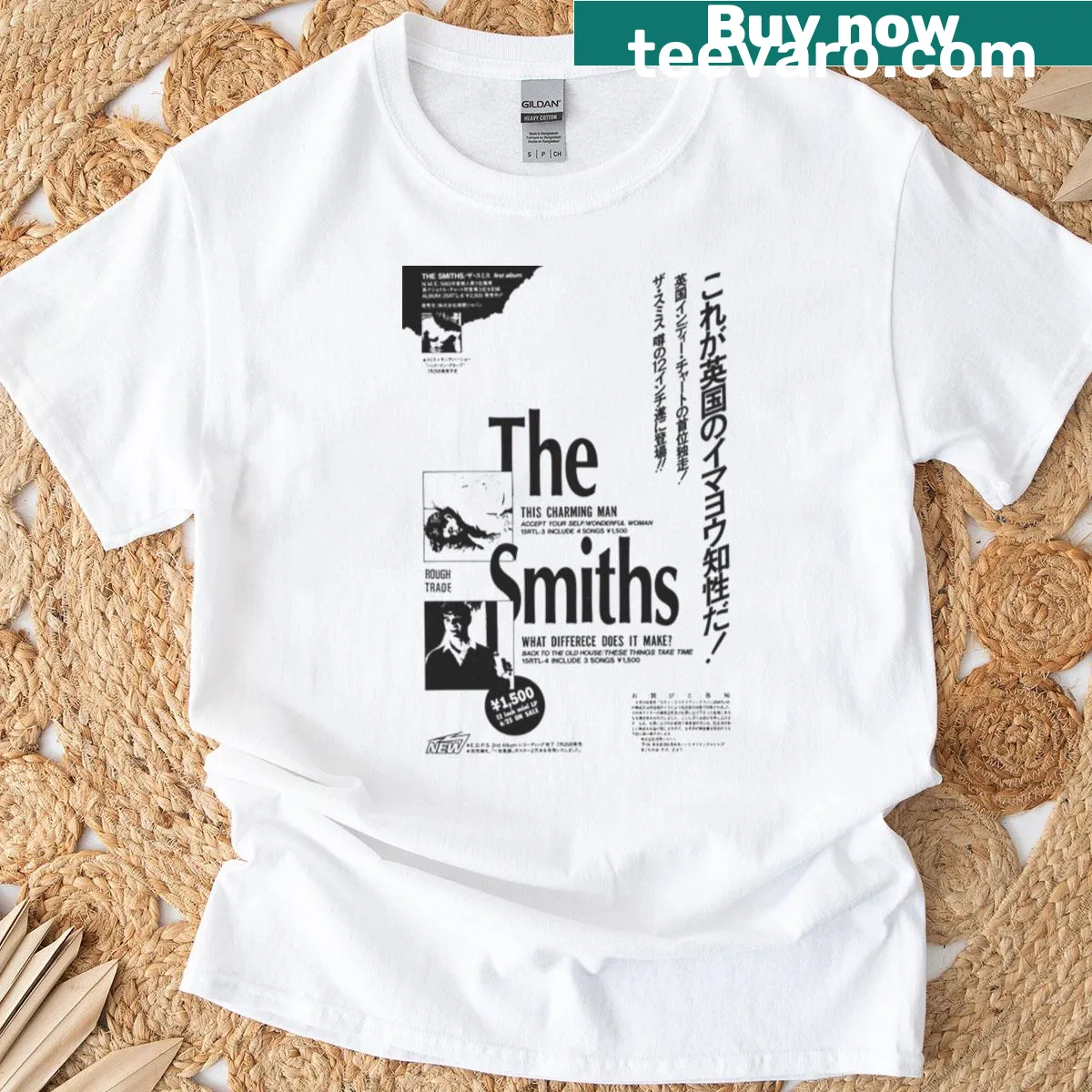Japanese vintage t-shirt featuring The Smiths — on a men's t-shirt