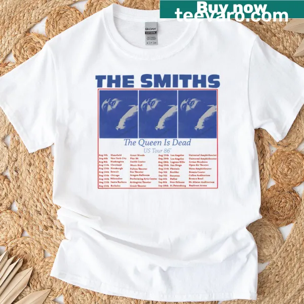 Retro style t-shirt featuring The Smiths logo