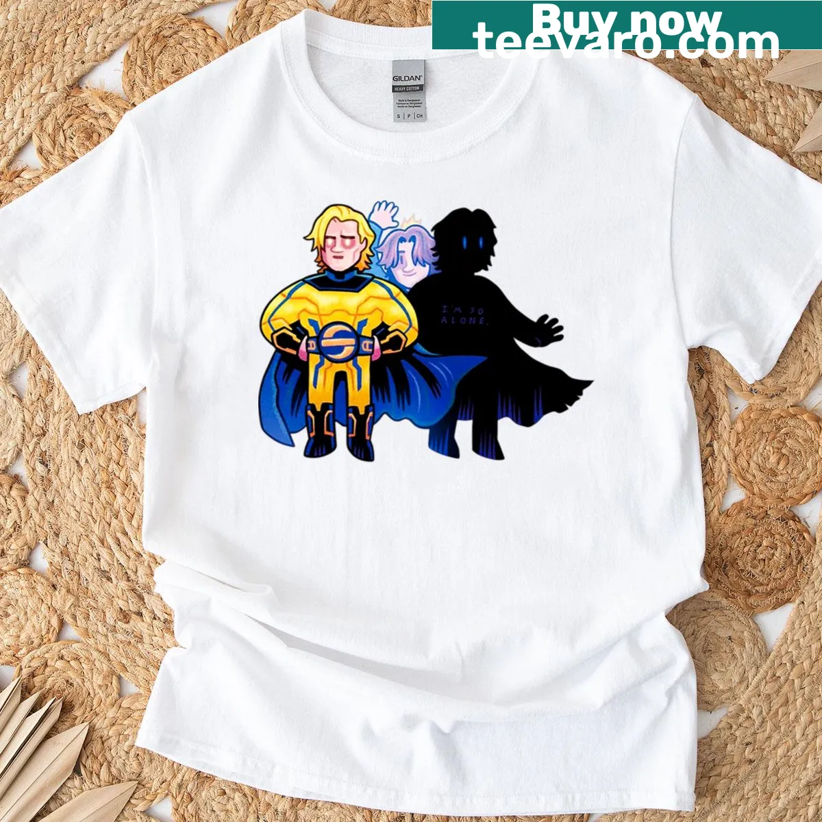 Playful racing-themed T-shirt featuring Thunderbolt Bob Lewis — on a men's t-shirt