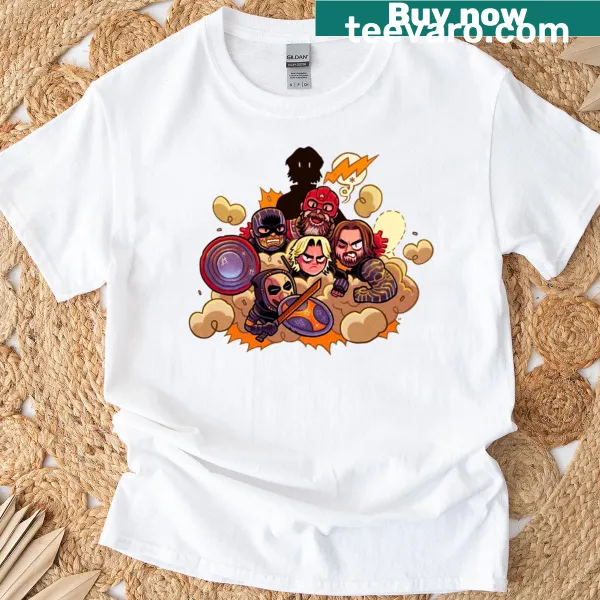 Cartoon thunderbolt graphic on a T-shirt