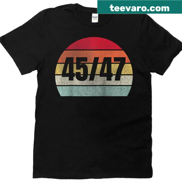 Retro baseball tee featuring Trump 2025 with dual presidential numbers