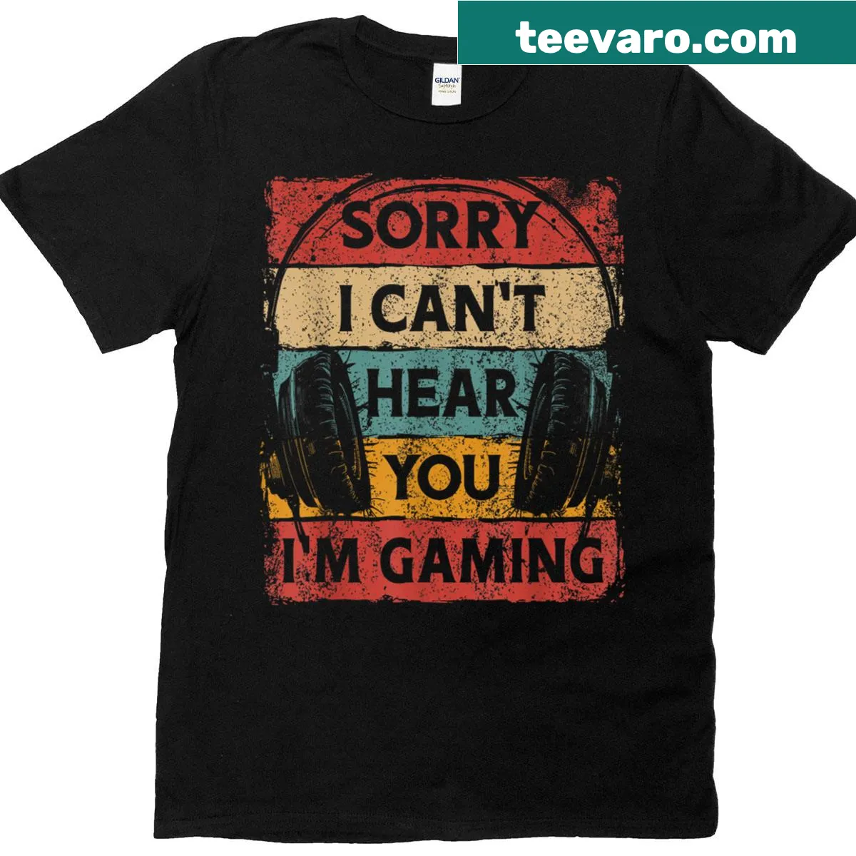 Funny vintage-style gaming t-shirt for teens with playful graphics — on a men's t-shirt