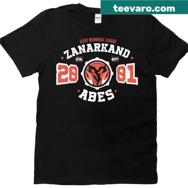 T-shirt featuring artwork inspired by Zanarkand Abes blitzball team