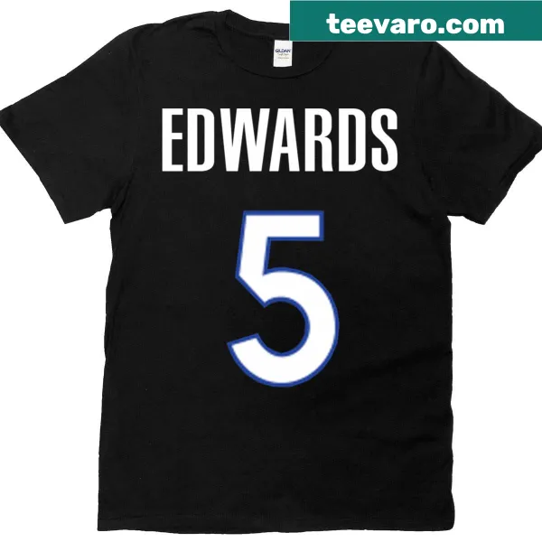 Timberwolves T-shirt featuring Anthony Edwards and number 5