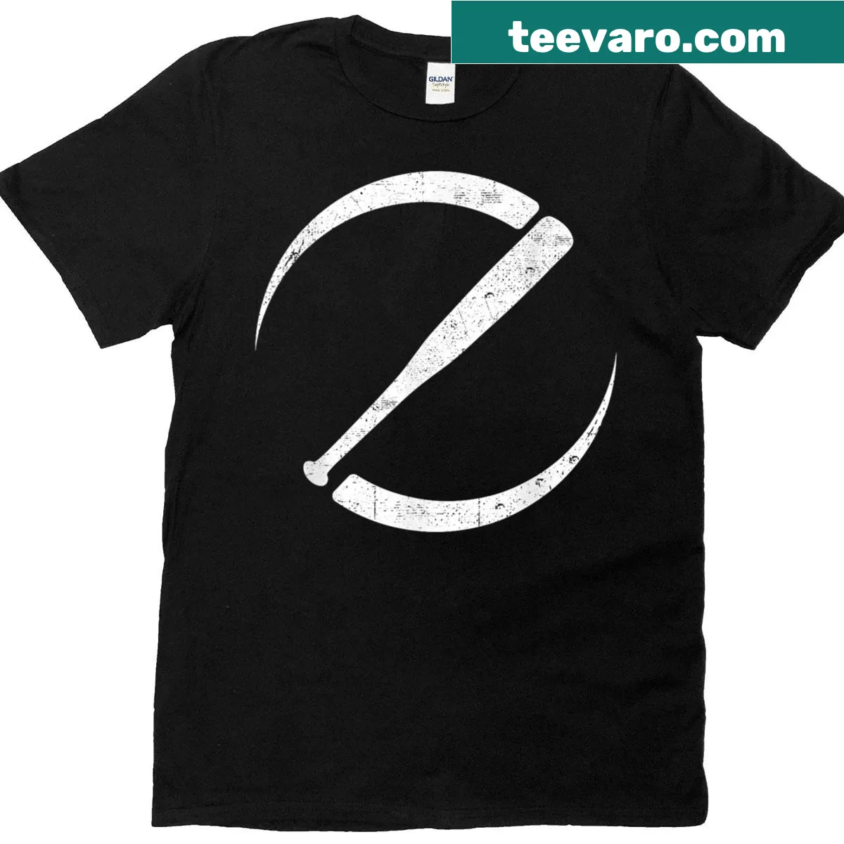Baseball-themed t-shirt featuring a dynamic bat flip graphic — on a men's t-shirt
