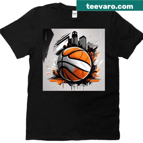 Oversized basketball-themed t-shirt with minimalist design