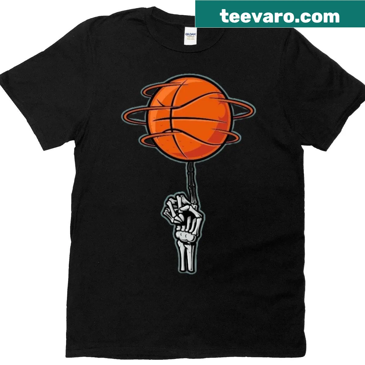 Oversized basketball-themed t-shirt with simple design — on a men's t-shirt
