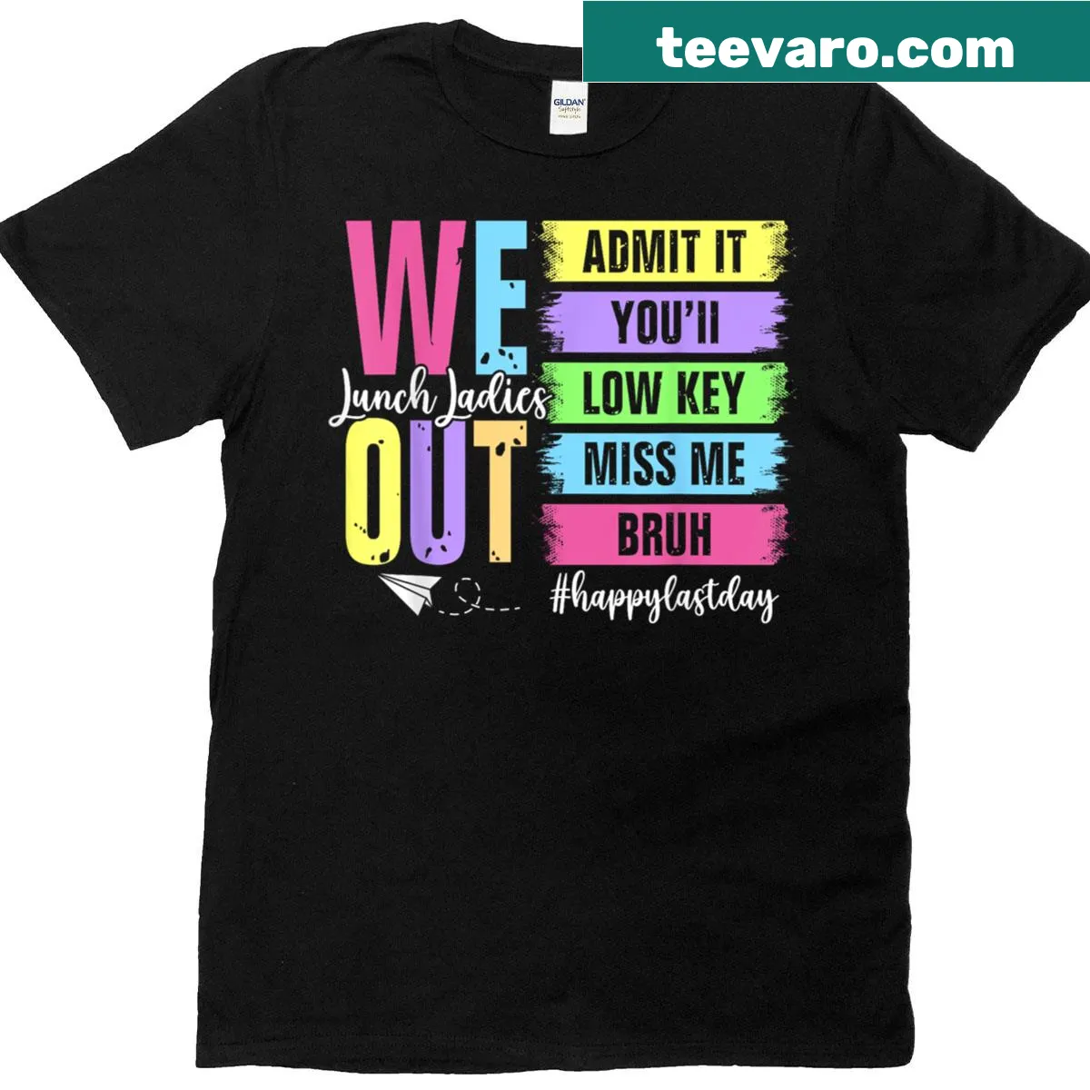 Humorous lunch lady t-shirt featuring fun graphics and text — on a men's t-shirt