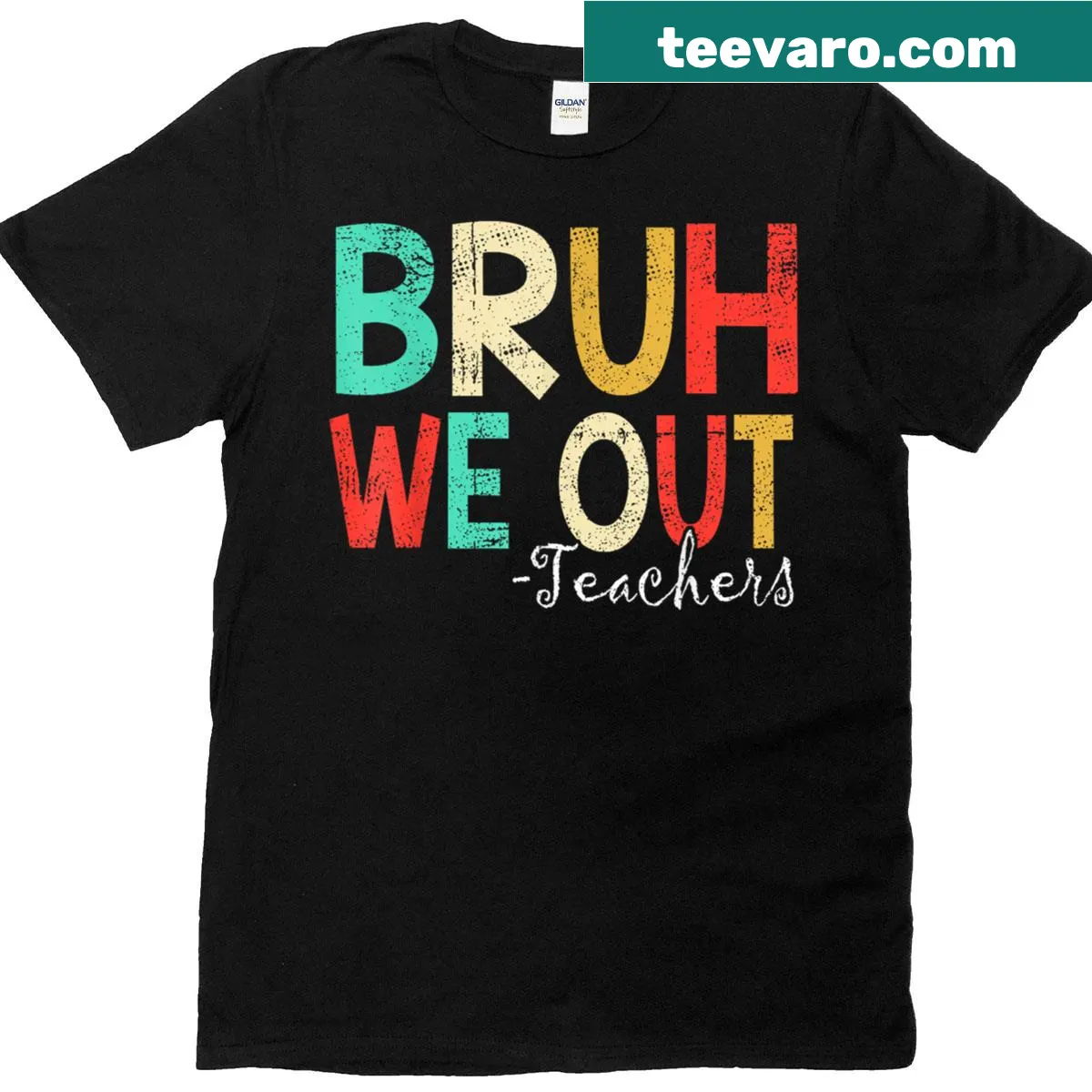 Vintage T-shirt celebrating last day of school for teachers and kids — on a men's t-shirt
