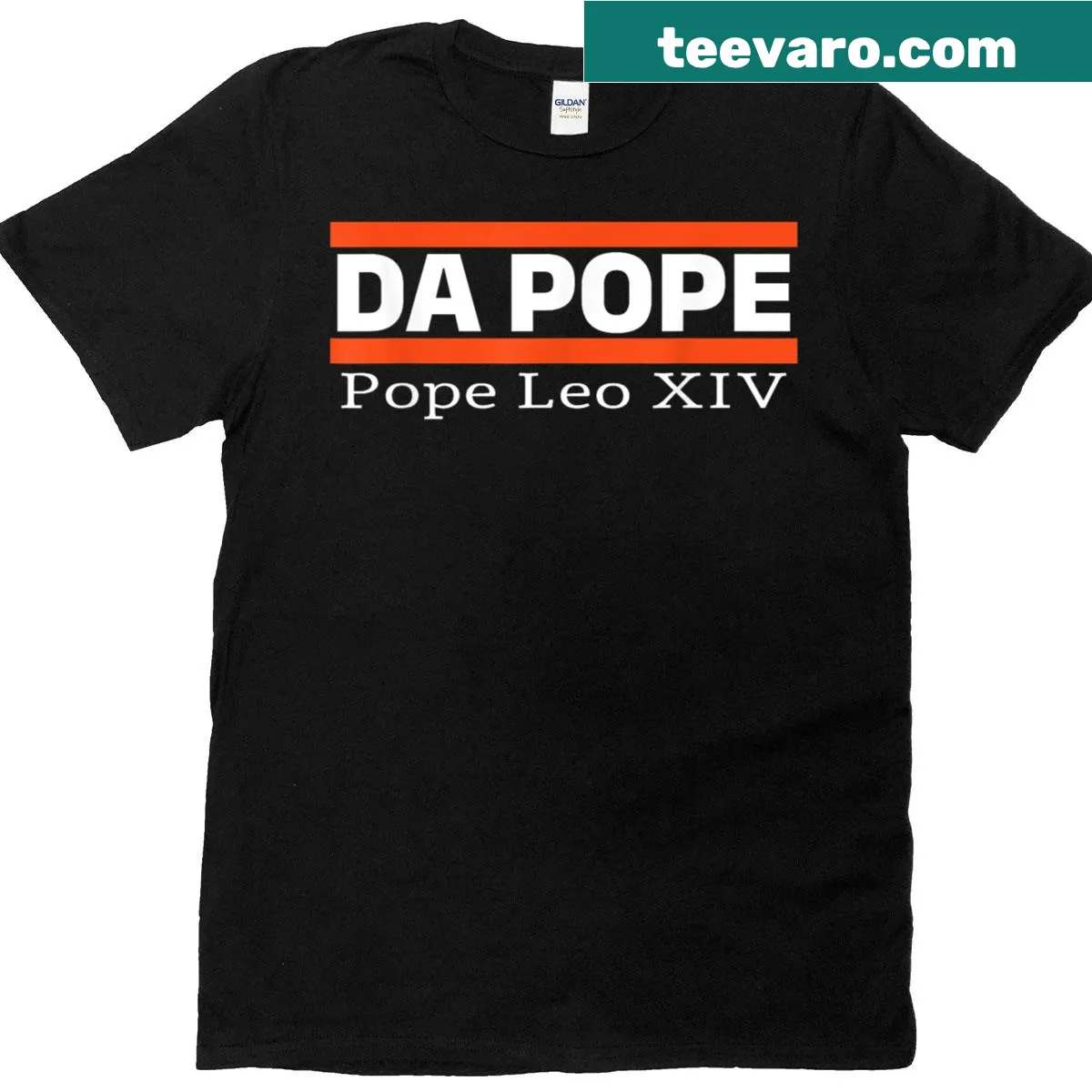 Funny Chicago Da Pope Catholic t-shirt with humorous Pope Leo XIII design — on a men's t-shirt